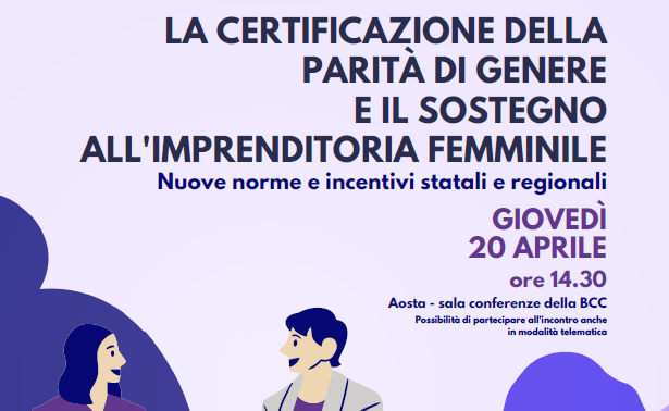 La certificazione della parità di genere e il sostegno all