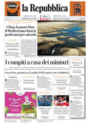 LE PRIME PAGINE DEI QUOTIDIANI DI OGGI 11 AGOSTO