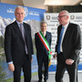 A sn il ministro Zangrillo in un recente incontro in Valle con Gianni Nuti, sindaco di Aosta, ed il Presidente della Regione, Renzo Testolin (ph Paolo Rey)