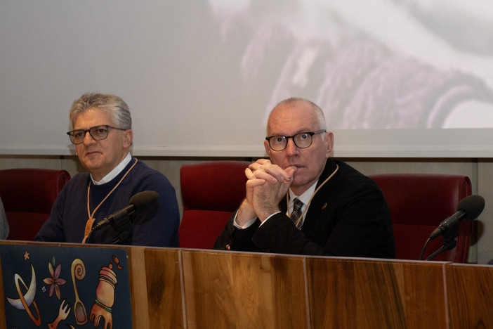 Luigi Bertschy a sn con il Presidente della Regone, Renzo Testolin