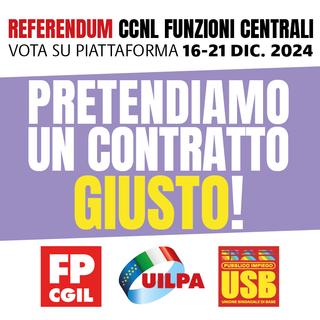 Referendum Fp Cgil, Uil Pa e Usb PI, sul rinnovo del contratto collettivo nazionale degli statali