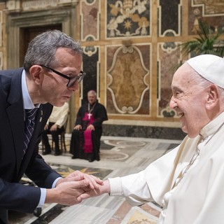 Corrado Jordan a tu per tu con Papa Francesco