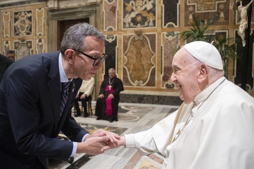 Corrado Jordan a tu per tu con Papa Francesco