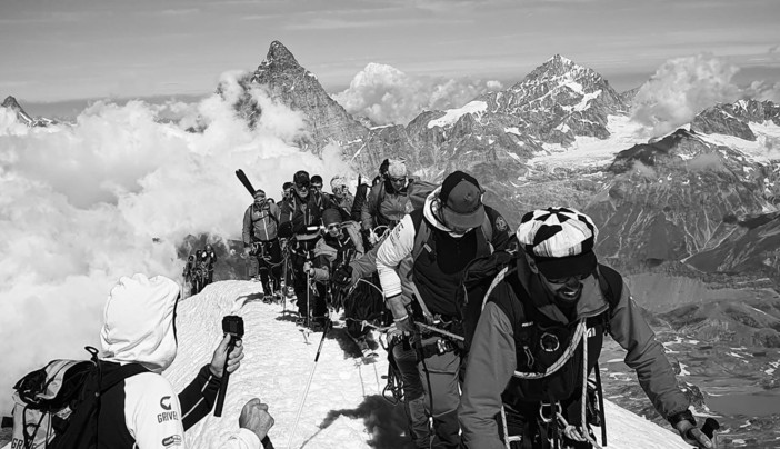 La salita al Breithorn