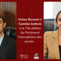 Camilla Gattoni et Vivien Bovard à la 10e session du Parlement francophone des jeunes