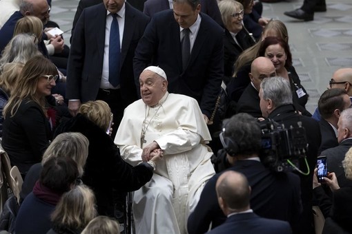 Il Papa ai comunicatori: &quot;Parlate con il cuore, diffondete speranza&quot; (Foto tratta da Avvenire).