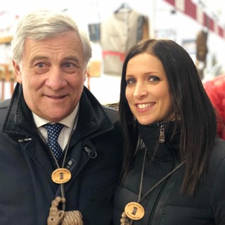 Tajani e Emili Riny ad una edizione della Foire de Saint Ours