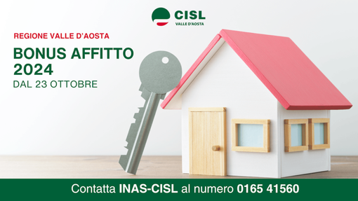 Bonus affitto 2024 servizio assistenza presso Inas Cisl