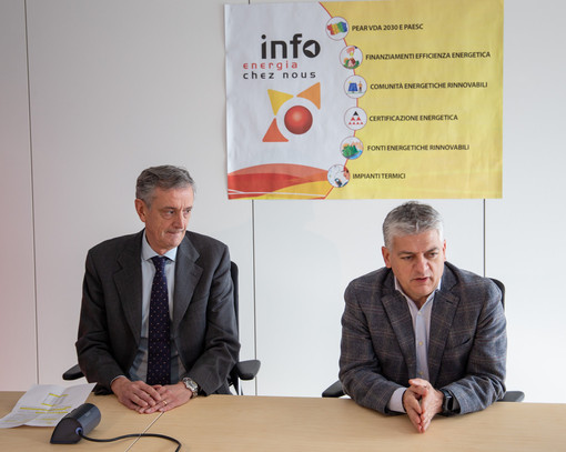 Marco Linty (sn) e il vice presidente della Regione Luigi Bertschy