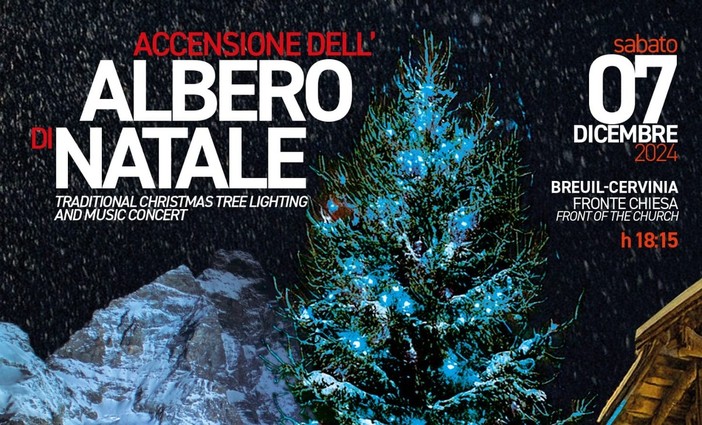 Sabato 7 dicembre accensione dell’albero  di Natale a Breuil-Cervinia