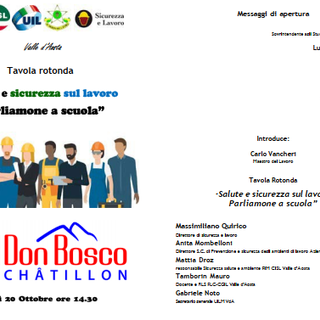 Al Don Bosco di Chatillon tavola rotonda su Salute e Sicurezza sul Lavoro