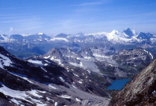 Panorama sulle vette francesi dalla Becca della Traversière (foto sono di Lodovico Marchisio)