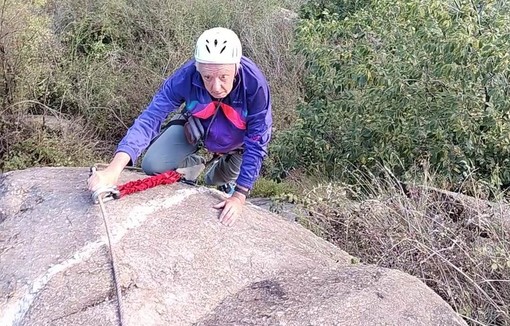 In arrampicata sulla ferrata della Ruceia