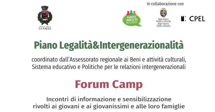 Piano Legalità&amp;Intergenerazionalità Forum Camp Avvio 2025