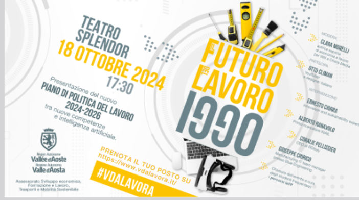 #VDALAVORA il 18 ottobre l’incontro: Il futuro del lavoro Oggi