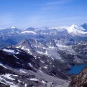 Panorama sulle vette francesi dalla Becca della Traversière (foto sono di Lodovico Marchisio)