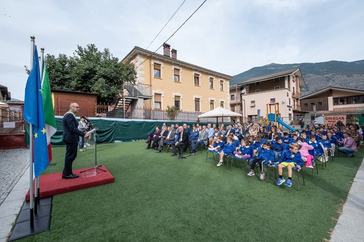 Il sindaco di Gressan ha apetto la cerimonia di inaugurazione dell'anno scolastico 2024/2025