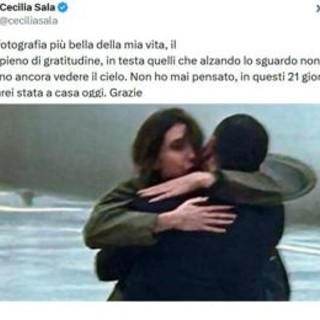 Cecilia Sala, il primo post dopo il rilascio: &quot;Non pensavo che sarei stata a casa oggi&quot;